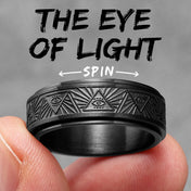 Illuminati Eye Spinner Ring — Stainless Steel