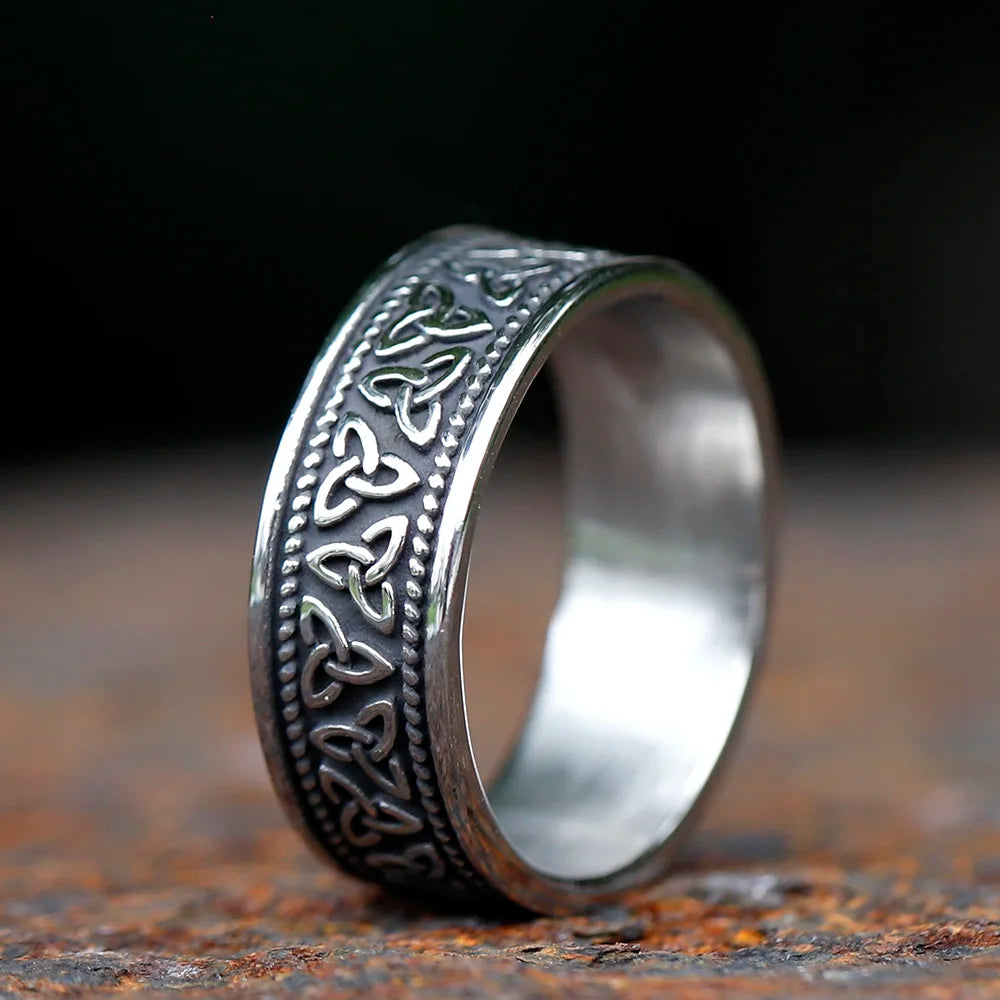 2025 NEW Men's 316L Stainlesssteel Rings Retro Odin Celtic Knot Ring Amulet Fashion Jewelry Gift Free Shipping