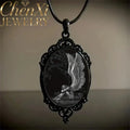 High-End Angel Wings Elliptical Lace Glass Pendant Luxury Quality Fashion Jewelry Exquisite Elegant Charms Popular