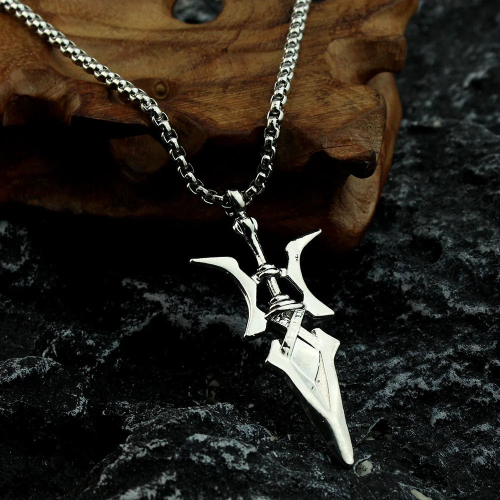 Death Note Halberd Pendant Necklace Misa Amane Cosplay Earrings Adornment Halloween Goth Cross Jewelry Christmas Valentines Gift