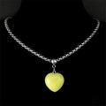 Luminous Heart Glow Dark Pendant — SS