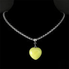 Luminous Heart Glow Dark Pendant — SS