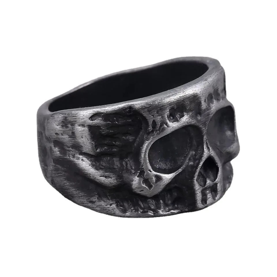 Half Face Skull Ring — Punk Gothic Vintage