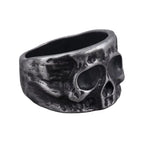 Half Face Skull Ring — Punk Gothic Vintage