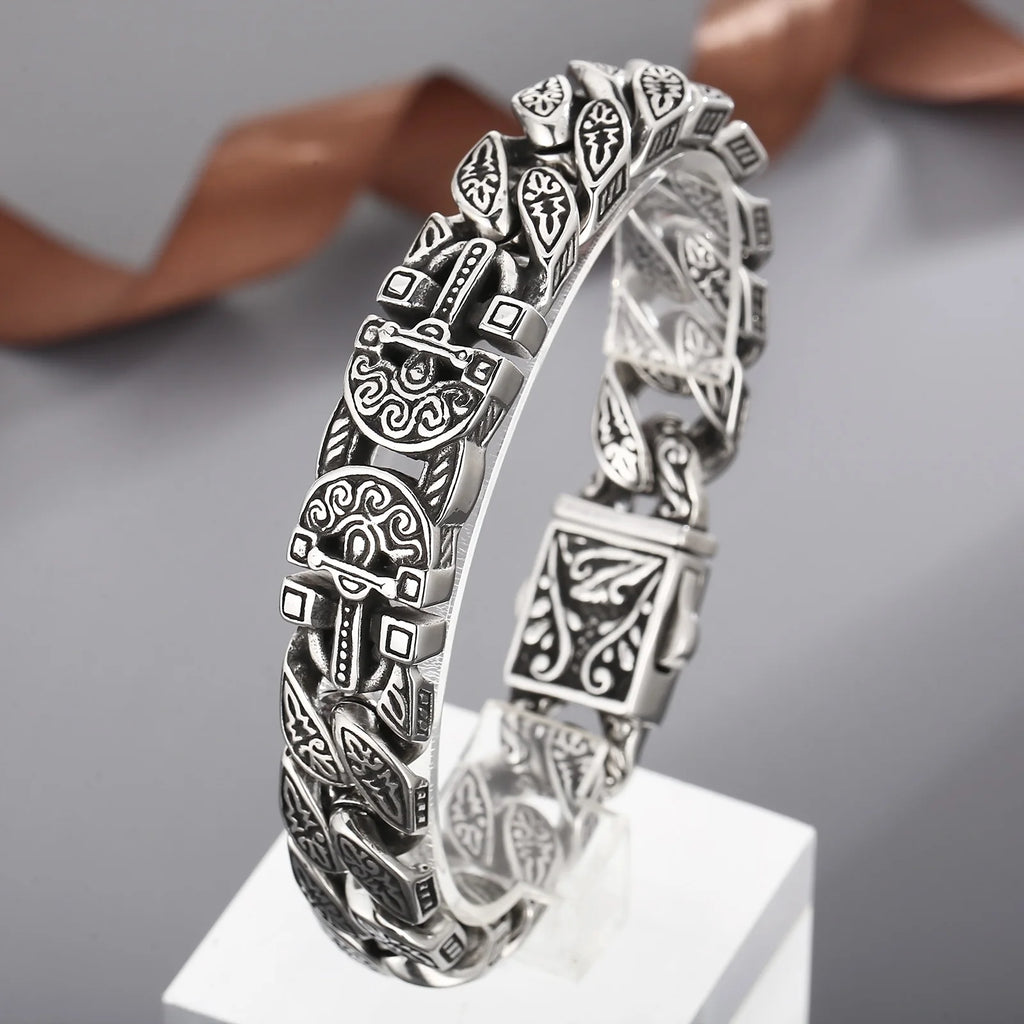 KALEN Cross Cuban Link Chain Bracelet Men‘s Heavy Stainless Steel 316L Male Charm Accessories Punk Personalized Jewelry