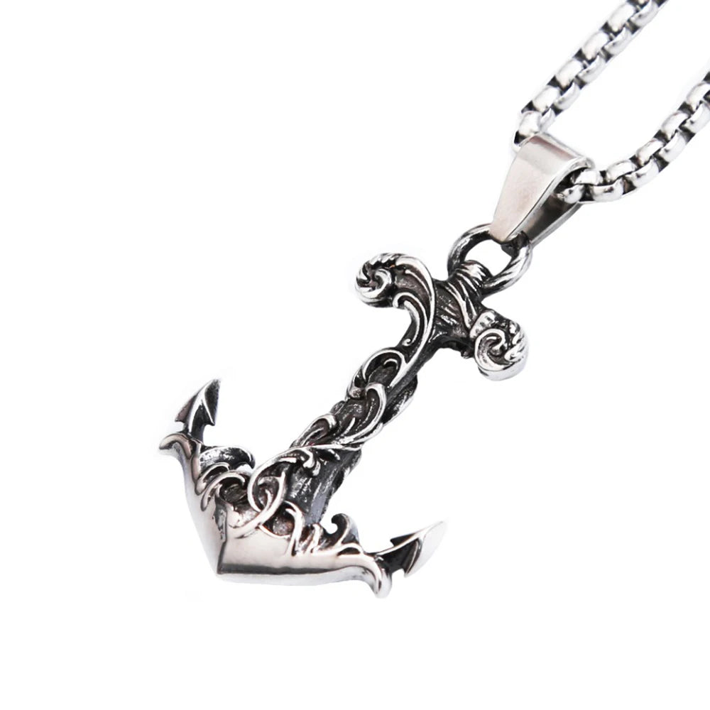 Viking Anchor Pendant — 316L Stainless Steel