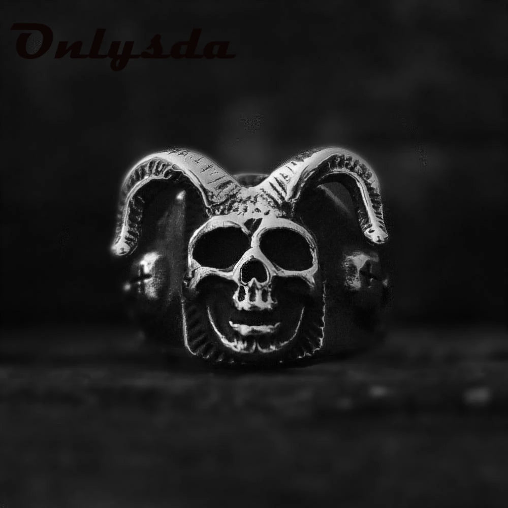 Christmas Charm Halloween Octopus Skull Punk Stainless Steel Seaman Rings Men Anel Puck Jewelry Gift for Sailor