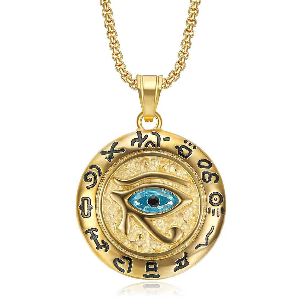 Eye of Horus Stainless Steel Pendant Necklace
