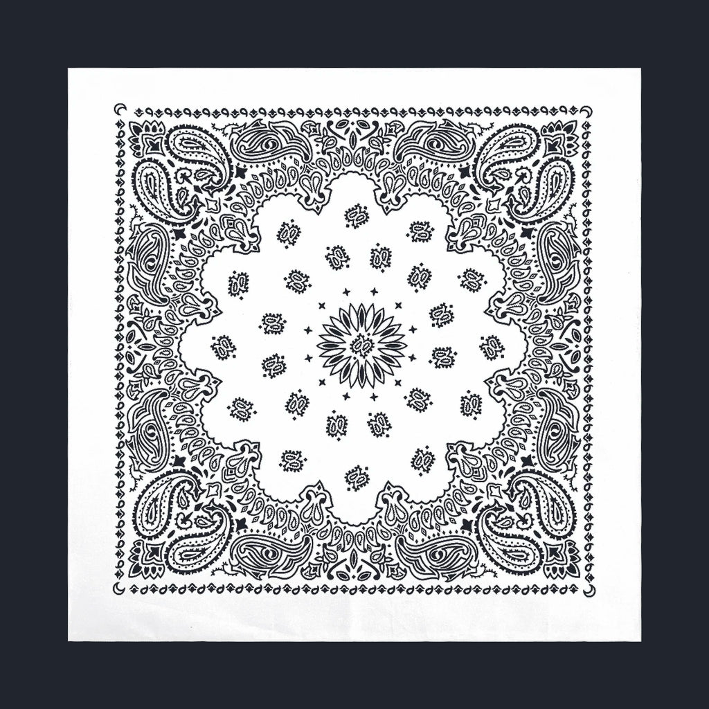 70CM Oversized Hip Hop Amoeba Cashew Cotton Square Bandana Scarf Headband Black Paisley Gifts For Men/Boys/Girls