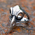 2023 new Arrival Design Stainless Steel Scandinavn Viking Raven Animal Odin Hammer Ring For Men Amulet Jewelry Drop