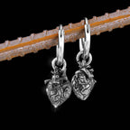 Viking Heart Shape Stud Earrings Nordic Amulet — Stainless Steel