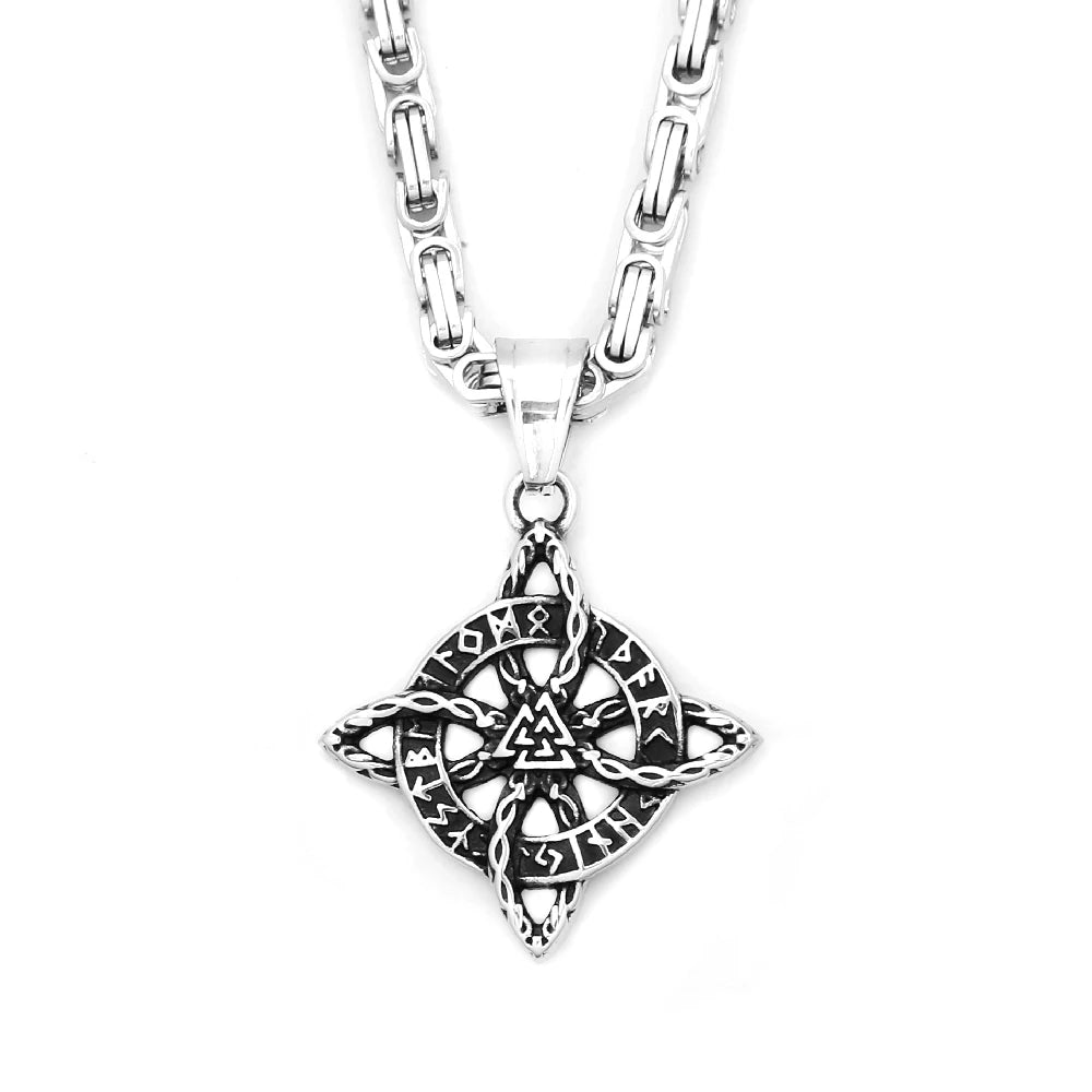 Valknut Steel Pendant Nordic Celtic Knot 316L