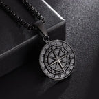 Quality Fashionable Medal Necklace Pendant Pirate Ship Compass Personality Men's Necklace Pendant Hip Hop Jewelry Trend