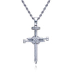 Iced Out Cross Pendant — 925 Silver