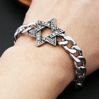 Star of David Chain Bracelet — Stainless