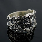 Vintage Northern Pirate Viking Compass Marine Ring Amulet Rings for Men Women Nordic Luxury Personality Jewelry