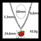 Ghost Pumpkin Pendant Necklace — Stainless