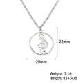Music Necklace Treble Clef Note Chain Musical Symbol Staff Notation Gift For Woman Men Stainless Steel Pendant Jewelry