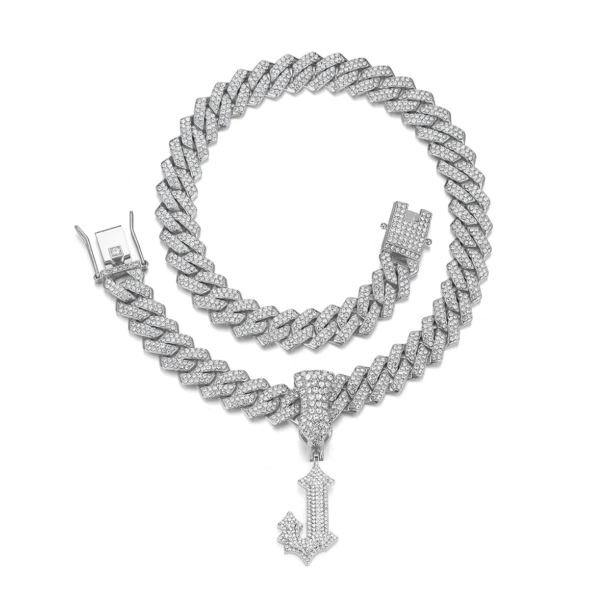 Fashion Shining A-Z Letter Pendant Zircon Inlaid Charm Necklace 26 Initial Alphabet Name Clavicle Chain Party Jewelry Gift