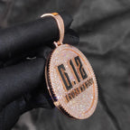 Iced Out Letter Pendant Rose Gold 60MM