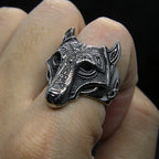 Viking Wolf Spiral Knot Amulet Ring — Stainless Steel