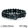 Biker Men‘s Bracelet Punk Braided Leather With Skull Lion Head Buckle Rope Cool Hip Hop Stainless Steel Jewelry Gift