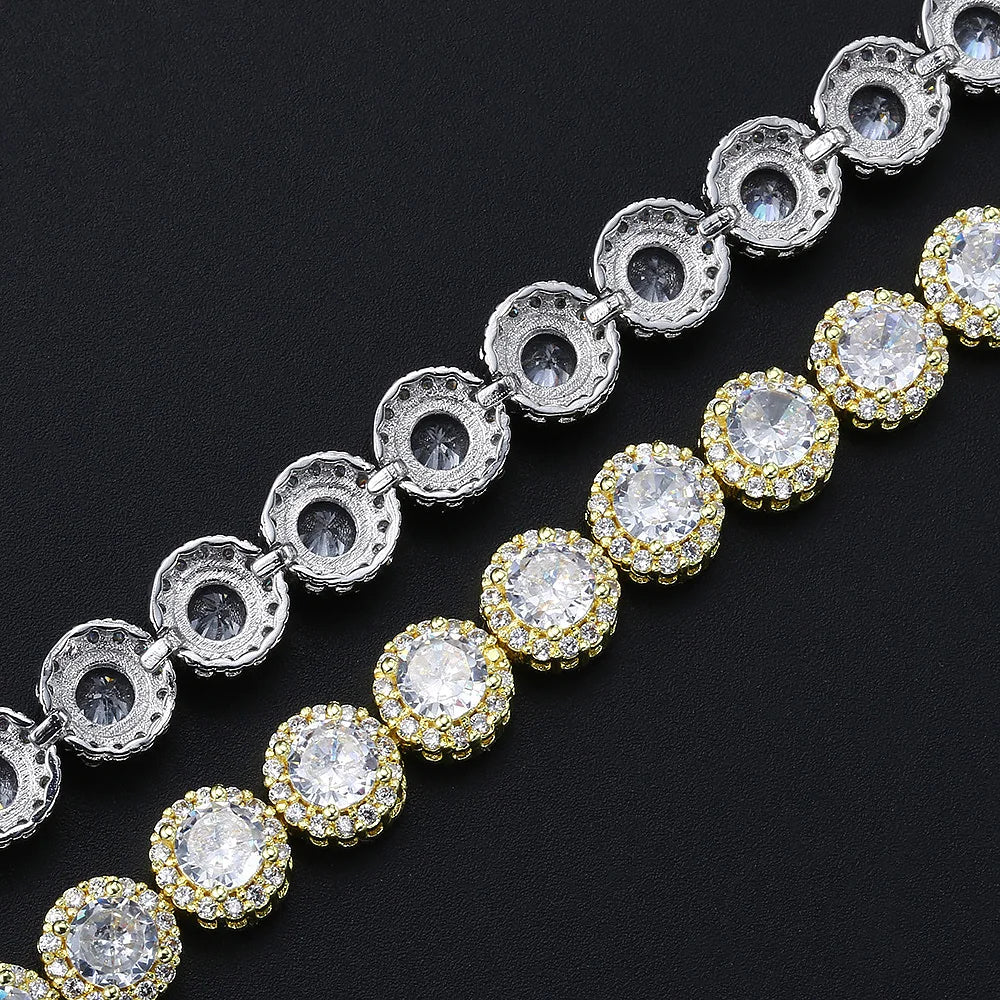 Iced Out Zirconia Bracelet — Silver