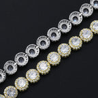 Iced Out Zirconia Bracelet — Silver
