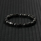 Hematite Therapy Stretch Bracelet — Mixed Metal