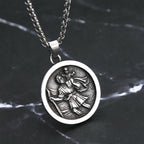 Men Stainless Steel Catholic Patron Saint Pendant Michael St. Michael The Archangel Pendant Necklace Jewelry Gifts Dropshipping