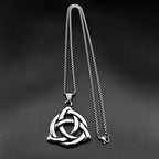 Hollow Trinity Knot Infinity Pendant Necklace — Stainless Steel