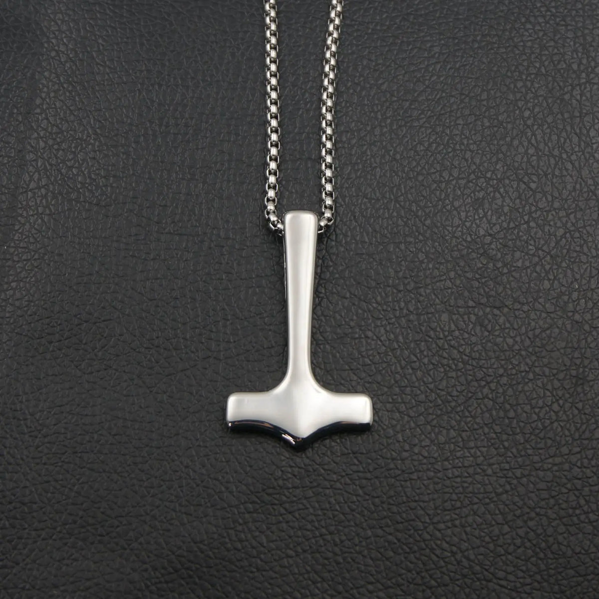 Simple Viking Mjolnir Thor's Hammer Necklace — Stainless Steel
