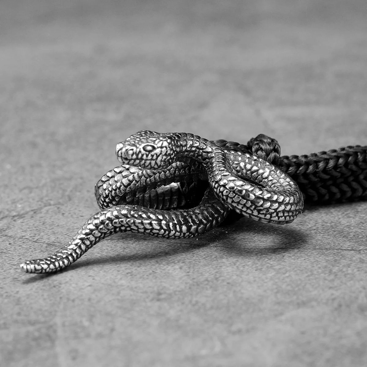 Retro Snake Pendant Necklace — Stainless Steel
