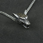 Viking Wolf Head Necklace Pendant Norse Viking Amulet Men Women Original Animal Jewelry