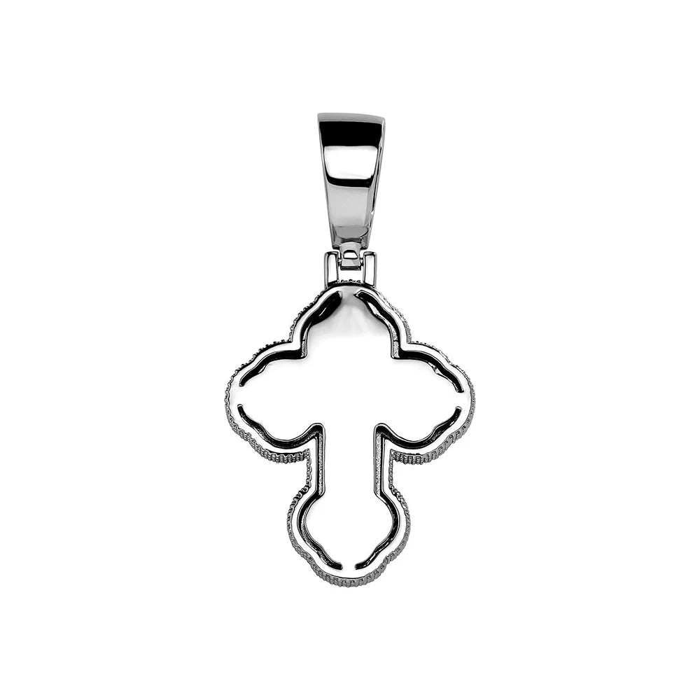 Gold Iced Out Cross Pendant Necklace CZ