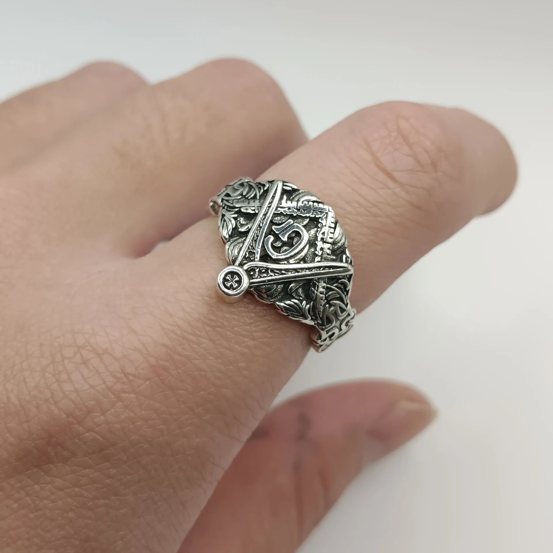 Freemason Templar Pattern Ring — Copper Alloy