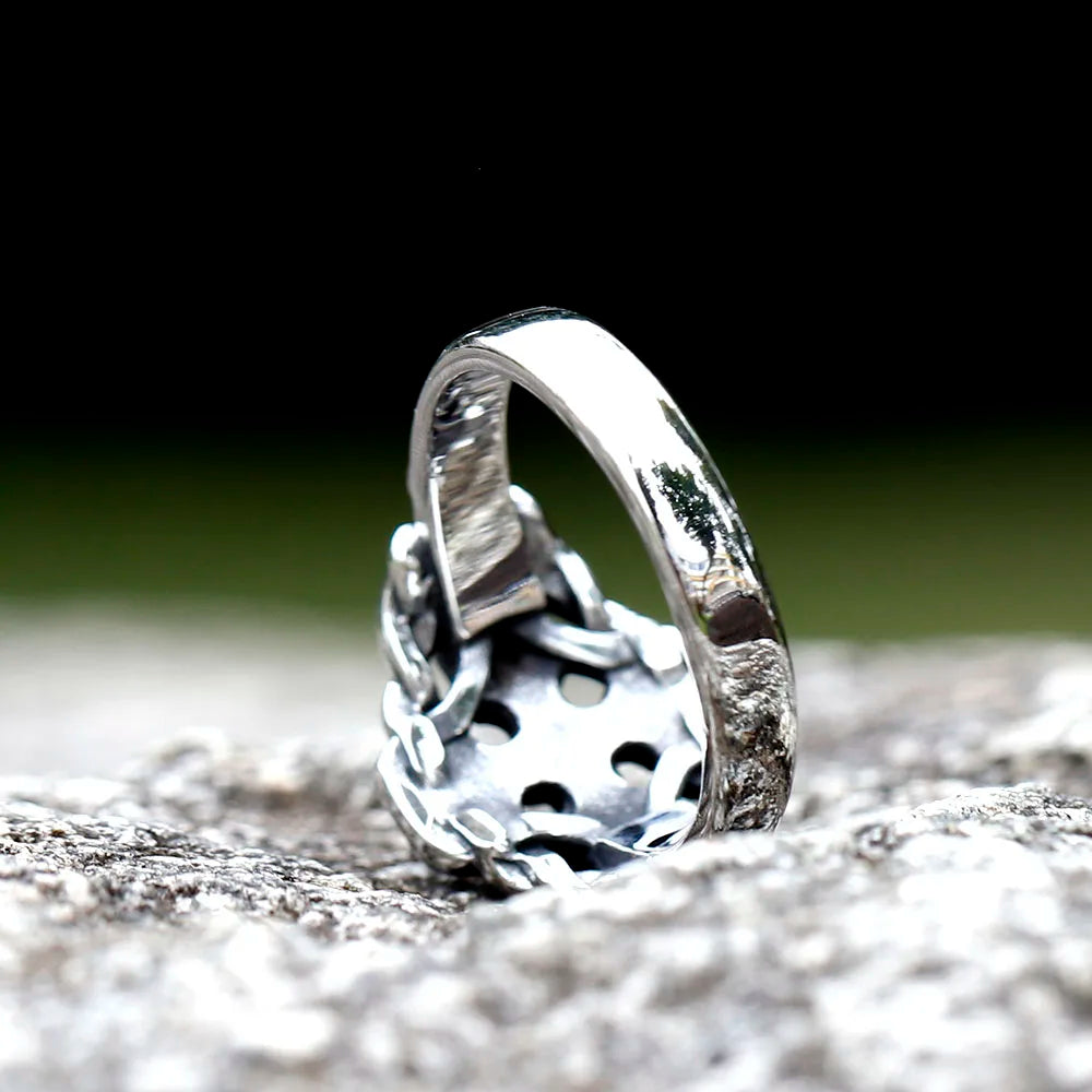 Viking Cross Amulet Celtic Knot Ring — Stainless Steel