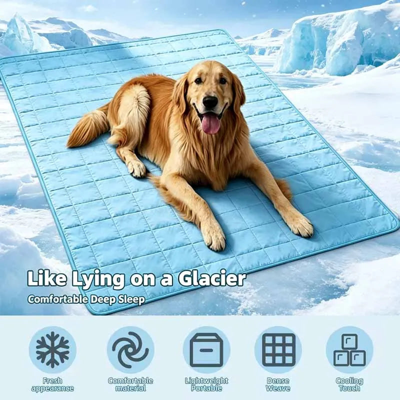 KEMORELA 2026 Ice Cool Upgrade Dog Cooling Mat Summer Pet Cold Bed Extra Large For Small Big Dogs Pad Breathable Pet