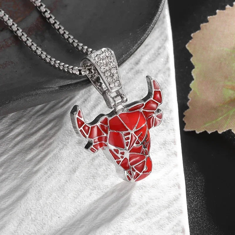 Domineering Ferocious Tiger Head Pendant Stainless Steel Animal Necklace Men's Punk Trend Cool Jewelry Boy Gift