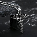 Good Polished 2024 New 316L Stainless Steel Feather With Zircon Pendant Necklace For Men Fashion Casual  Jewelry Couple Gift