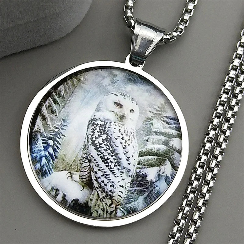 Owl Gold Pendant Necklace — Stainless Steel