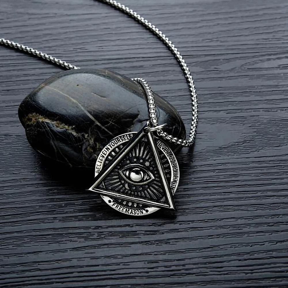 All-Seeing Eye Pendant — Stainless Steel