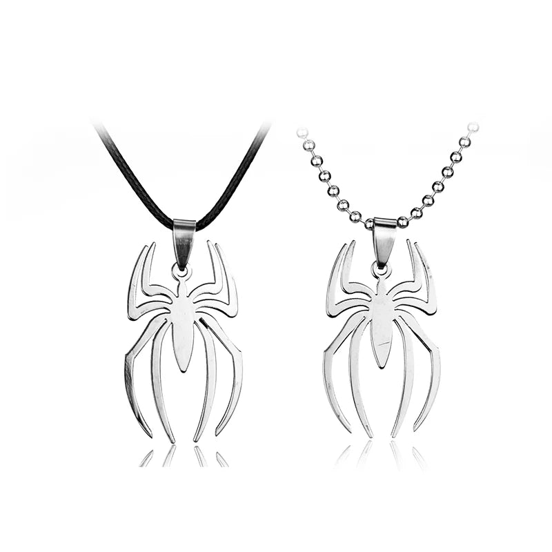  Stainless Steel Simple Personalized Spider Keychain Pendant Men and Women Fashion Party Pendant Necklace Charm Gifts