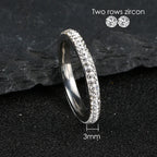 Luxury Iced Out Ring Homme Titanium Steel Chunky Rings For Men Women Couple Fashion Jewelry Accessories Wholesale Korea Style
