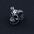 Skull Demon Steel Ring European American Retro