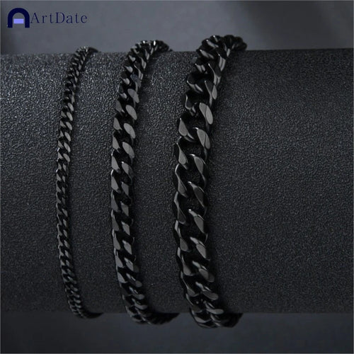 Viking Figaro Cuban Link Bracelet — Stainless Steel