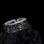 Unisex Adjustable Cross Ring Punk Dark Style Stainless Steel Comfort Fit Jewelry for Daily Wear Gift Idea