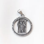 2024 New Fashion 316L Stainless Steel St Christopher Pendant Necklace For Man Women Boyfriend Gift