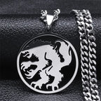 Vintage Werewolf Pendant Necklace — Stainless Steel