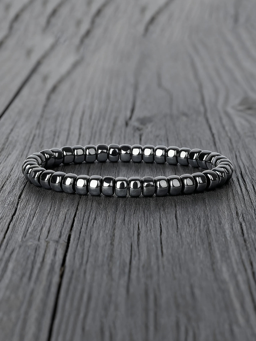 Men's Bracelet Natural Stone Hematite Arrow Bead Beaded Bracelet for Vigour Protection Strength Confidence & Grounding Jewelry